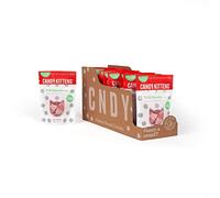 Candy Kittens Vegan Sweets Wild Strawberry - Plant-Based Vegan Treats with Fruity Flavour, No Nasties, Made with Real Fruit Juice - Ideal Snacks for Sweet Hampers & Pick and Mix - 54g, Pack of 12