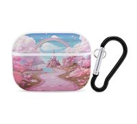 Candy Land Airpod Pro Case AirPods 2 Case for Women Hard Shell Protective Cover with Carabiner Keychain Compatible with AirPods Case 2nd 1st Generation, Front LED Visible White