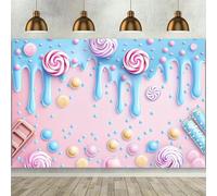 Candy Land Background, Birthday Party Decoration Photography Background, Gift Sweet Candy Theme Banner Props 300x200cm