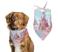 Candy Land Dog Bandana Triangle Dog Scarf Washable Polyester Dog Bibs Cute Pet Bandana for Medium Large Dogs Puppy and Cats