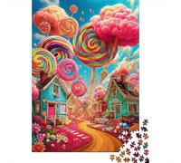 Candy Land Fantasy 1000 PieceTeen Jigsaw Puzzle, Decompression Game, Wall Decor Accessory for Teens 38x26cm/1000pcs
