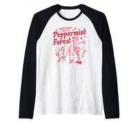 Candy Land Greetings from The Peppermint Forest Retro Poster Raglan Baseball Tee