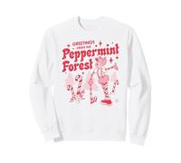 Candy Land Greetings From The Peppermint Forest Retro Poster Sweatshirt