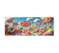 Candy Land Mouse Pad In Big Extended Non-Slip Rubber Base Mousepad With Stitched Edges Gaming Pc Desktop Large Mouse Pad 11.8x31.5