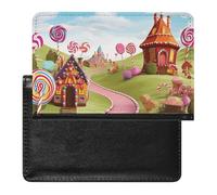Candy Land Passport Holder & Travel Wallet Passport Cover Protector Essentials with Credit Card Slots