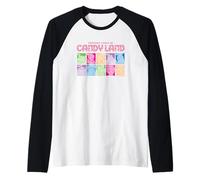Candy Land Periodic Table with Main Characters Raglan Baseball Tee
