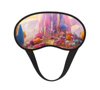 Candy Land Print Adults Washable Eye Mask for Sleeping Light Blocking Nap for Night Rest Cover