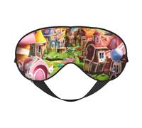 Candy Land Print Comfortable Eye Mask Breathable Adjustable Men Women Lightweight Travel Yoga Work