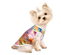Candy Land Print Dog Shirt Summer Lightweight Pet T Shirts Soft Breathable Stretchy Cats Dogs Tee Shirt