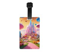 Candy Land Print Luggage Tags Suitcases Waterproof Accessory Labels Business Trip Family Vacation