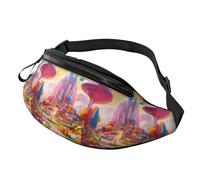 Candy Land Print Men Women Lightweight Adjustable Festivals Waist Pack Crossbody Bag Travel Running