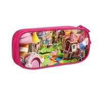 Candy Land Print Pencil Pouch Storage Cosmetics Art Tools Supplies Students Teachers Versatile Use