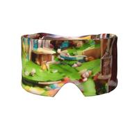 Candy Land Print Sleep Eye and Ear Muffs Blackout Travel Nap Comfort Aid Cover for Home Office