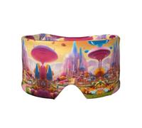 Candy Land Print Sleep Eye and Ear Muffs for Sleeping with Adjustable Strap for Travel Nap Shift Work Office