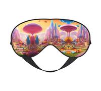 Candy Land Print Soft Eye Mask/Sleep Eye Mask/Blackout Eye Mask, Suitable for Travel/Office/Yoga/Nap