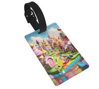 Candy Land Printed Backpack ID Labels Versatile Suitcase Tags for Golf Bags and Musical Instrument