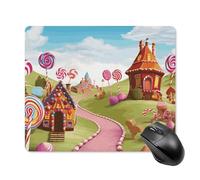 Candy Land Square Mouse Pad Portable Computer Mousepad with Non-Slip Rubber Base 18 * 22cm Ultra-Thin Gaming Mouse Mat for Computer Laptop Office Desk Accessories