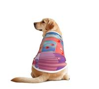 Candy Land Style House Dog Shirt Vest Dog Clothes- Breathable Cooling for Big Dogs, Sun Protection Comfort Wear for Golden Retriever, Husky, Alaska Outdoor Activities XX-Large