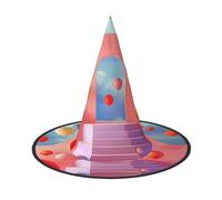 Candy Land style house Halloween Witches Hats Witch Headbands Wizard Hat Costume Accessories Cosplay for Party Masquerade Foldable 2 PCS