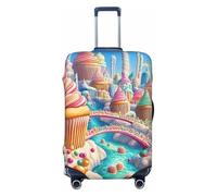 Candy Land Wonderland Elastic Travel Luggage Cover Suitcase Protector, Print Suitcase Baggage Cover Anti-Scratch