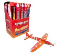 Candy Lane Dino Gliders Dinosaur Flying Glider Planes, 4, Party Bag Fillers, 12 Pack