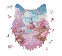 Candy Lane House Jigsaw Puzzle 175PCS Wolf Head Design Puzzle Wooden Jigsaw Puzzles for Adults Families