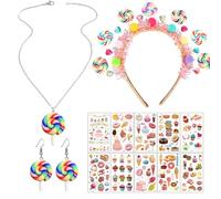 Candy LED Light Up Headbands for Women & Accessories with 10 Pcs Stickers