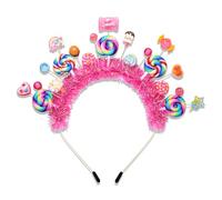 Candy Lollipop Tinsel Headband Novelty Colorful Crystal Lollipop Sweet Candy Bear Ice Cream Cake Dessert Hairband Fun Cute Hair Accessories for Birthday Halloween Xmas Holiday Party Gift