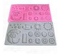 Candy Making Molds Silicone Cake Decoration Steampunk Mould for Fondant Sugarcraft Soap Making Resin Crafts Silicone Fondant molds mat for Cake Decorating Baking Tools 3D Small Chocolate