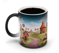 Candy Mug 11oz Custom Magic Mug Personalized Coffee Mugs Ceramic Heat Sensitive Clue Mugs Funny Color Changing Cup with Handle Novelty Coffee Cup for Daily Use