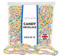 Candy Necklace/Sweet Necklace Pack of 10 - Packed in a Resealable Bag - Ideal Treat or Gift for Parties, Weddings or Christmas