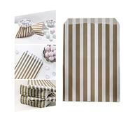Candy Paper Bags 5" x 7" 1000Pcs Brown Striped Sweet Favour Bags for Christmas Party Chocolates Desserts By Tezraftaar®