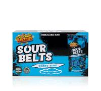 Candy Paradise Belts Super Sour Candy Strips Viral TikTok Strip 12 Strips 100g (Pack of 12, Blueberry)