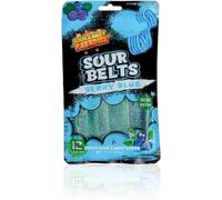 Candy Paradise Belts Super Sour Candy Strips Viral TikTok Strip 12 Strips 100g (Pack of 2, Blueberry)