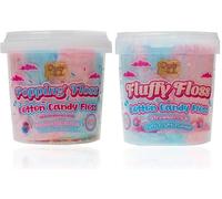 Candy Paradise Cotton Candy, Fluffy & Popping Floss Cotton Candy Floss (50g (Pack of 2), Popping + Fluffy (Strawberry & Tutti-Frutti))