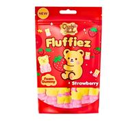 Candy Paradise Fluffiez Strawberry Foam Gummies 12 x 100g - Soft Bear Sweets Halal