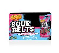 Candy Paradise Halal Belts Super Sour Candy Strips Viral TikTok Strip 12 Strips 100g (Pack of 12, Bubble Gum)