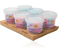 Candy Paradise Halal Cotton Candy, Fluffy & Popping Floss Cotton Candy Floss (50g (Pack of 6), Popping Strawberry & Tutti-Frutti)