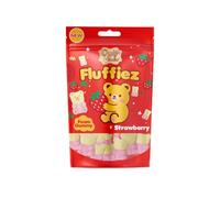 Candy Paradise Halal Fluffiez Soft & Airy Foam Gummy Sweets, Light Chewy Fruit Snacks 100g (Pack of 1, Strawberry)