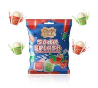 Candy Paradise Halal Liquid Filled Gummy Candy - Soft & Chewy Fruit Gummies with Juicy Centre - Fun, Colourful Treats for Kids & Adults - Great for Parties, Gifts & Snacking (Pack of 1, Soda Splash)