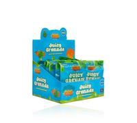 Candy Paradise Halal Liquid Filled Gummy Candy Soft & Chewy Fruit Gummies with Juicy Centre Fun, Colourful Treats for Kids & Adults Great for Parties, Gifts & Snacking (Pack of 12, Juicy Grenade)