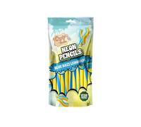 Candy Paradise Halal Neon Pencils Soft & Chewy Fruit Candy Sticks with Sweet Fondant Center 130g (Pack of 2, Blue Razz Lemonade)