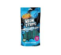 Candy Paradise Halal Neon Strips Long Chewy Sour Candy Belts, Fun Fruit Snacks for Kids & Adults (Pack of 1, Berry Blue)