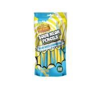 Candy Paradise Halal Sour Neon Pencils Chewy Fruit Candy Sticks with Tangy Filling & Sour Coating 130g (Pack of 2, Blue Razz Lemonade)