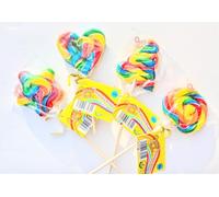 Candy Paradise Lollipop Rainbow Fancy Pops Lollies 30g Kids Party Bags Sweets. Halal Vegan. Cake Toppers & Party Favours Great Value.RANDOM MIXED Assorted Colours (4)