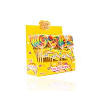 Candy Paradise Lollipop Rainbow Fancy Pops Lollies 30g Kids Party Bags Sweets. Halal Vegan. Cake Toppers & Party Favours Great Value. RANDOM MIXED Assorted Colours (24)