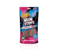 Candy Paradise Neon Strips Long Chewy Sour Candy Belts, Fun Fruit Snacks for Kids & Adults (Pack of 1, Bubblegum)