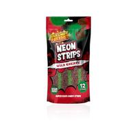 Candy Paradise Neon Strips Long Chewy Sour Candy Belts, Fun Fruit Snacks for Kids & Adults (Pack of 1, Wild Cherry)
