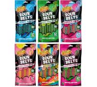 Candy Paradise Sour Belts Variety Pack 6 Flavours 100g (12 Strips Each) Gummy Candy Strips TikTok Viral Sweet & Sour Treats