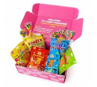 Candy Paradise Sweet Gift Box - Kids Candy Hamper with Lollipops, Jelly Pops, Novelty Candy - Birthday Gift for Boys & Girls (Mini Treat Box)